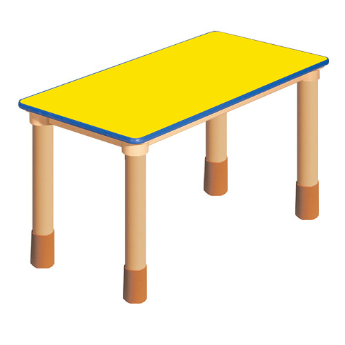 노랑 안전 사각1조각 높이조절 책상