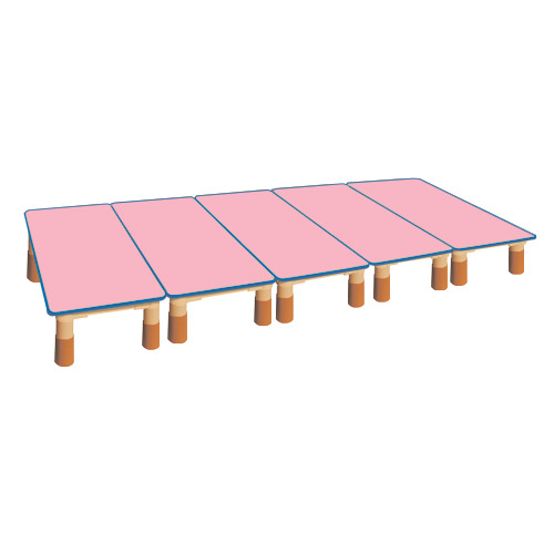 분홍 대형 안전 5조각 사각 높이조절 좌식책상
