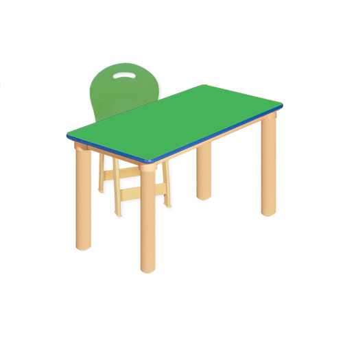 초록 안전 사각1조각 1인 책상세트
